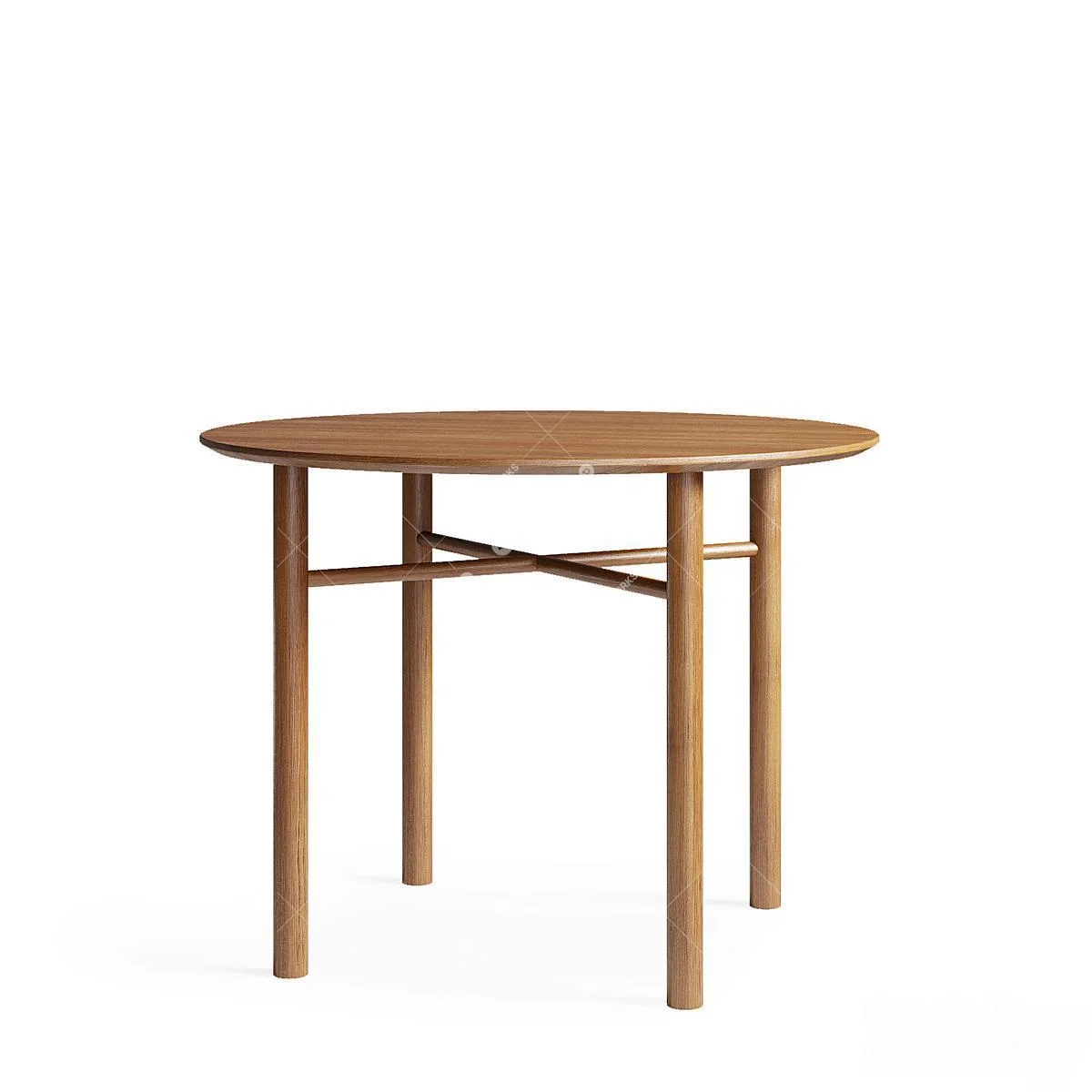 Organic Modern Round Coffee Table 3d model thumbnail 3