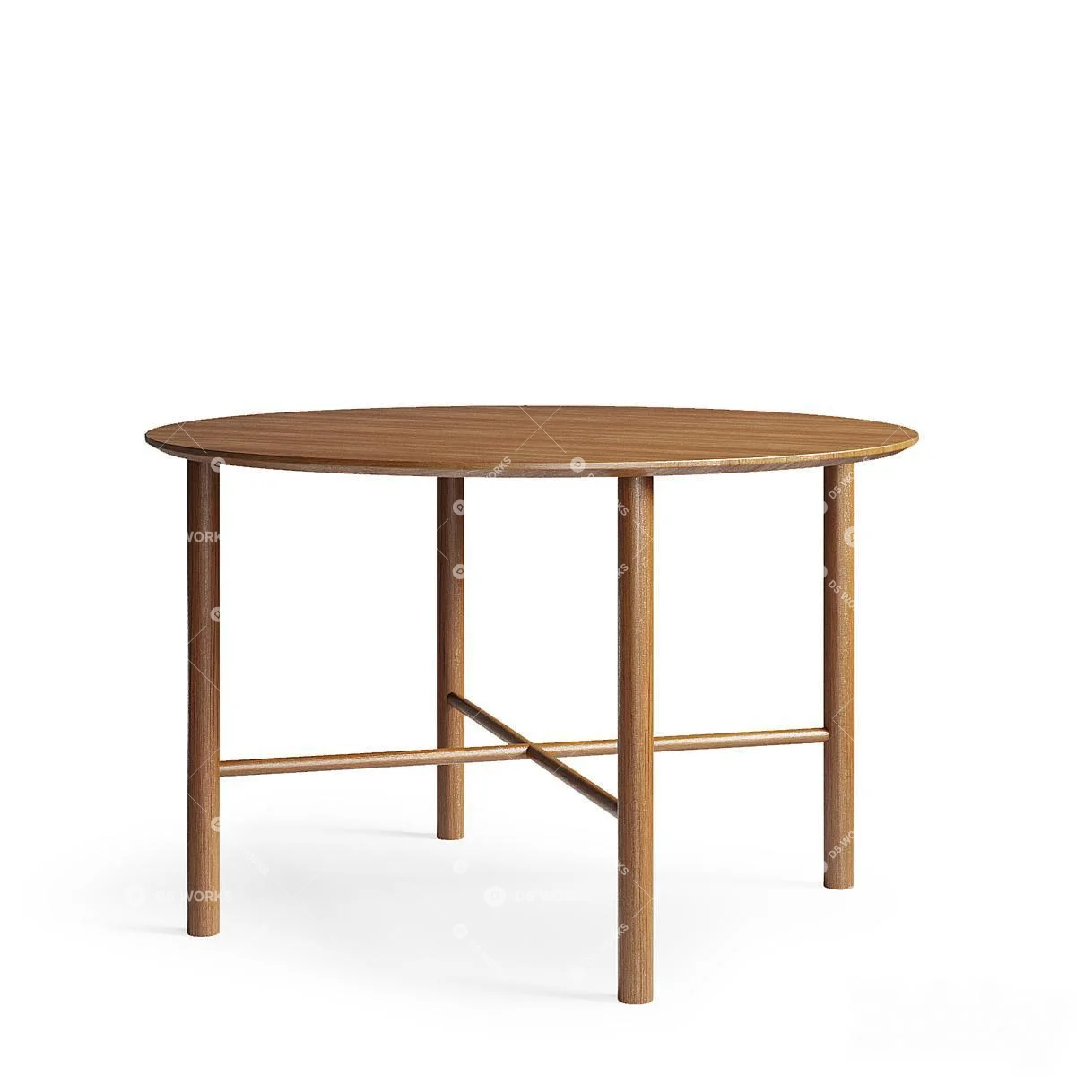 Organic Modern Round Coffee Table 3d model thumbnail 6