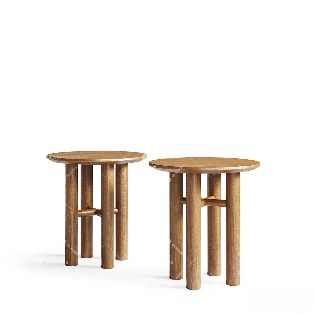 Organic Modern Round Coffee Table 3d model thumbnail 5