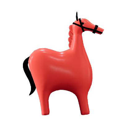 Other Ornaments Modern red horse ornament