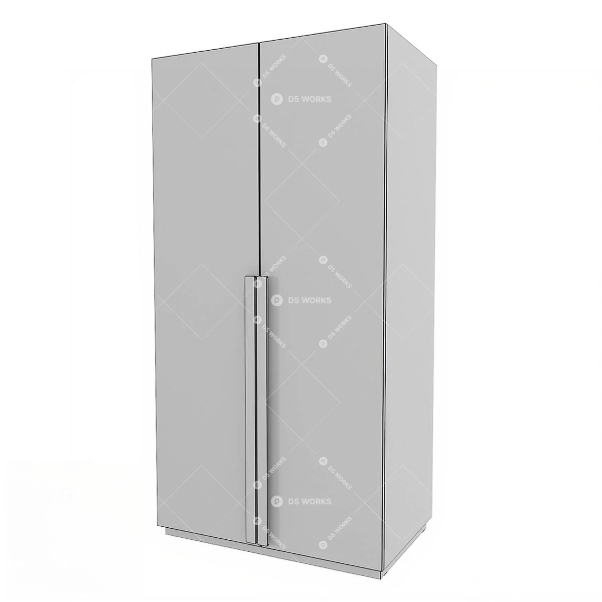 Scandinavian Wardrobe 3d model thumbnail 4