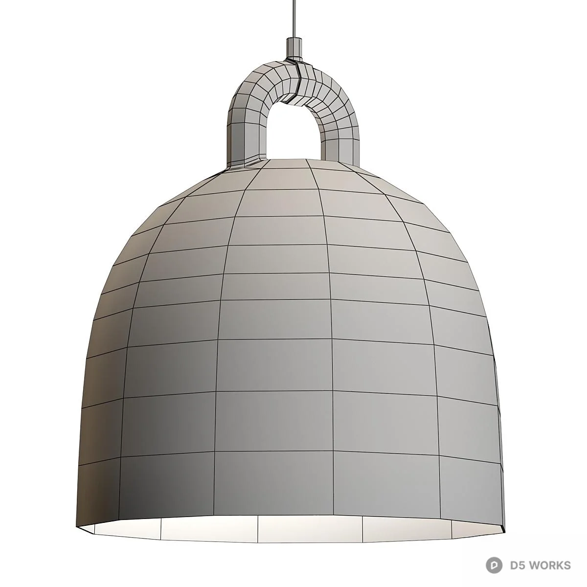 Minimalist Bell-Shaped Pendant Lights 3d model thumbnail 4