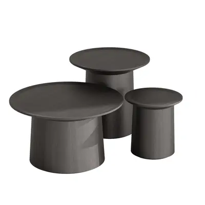 Minimalist Matte Gray Nesting Tables 3d model