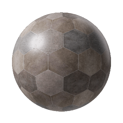 Ceramic Tile Grey Hexagonal Antique Brick