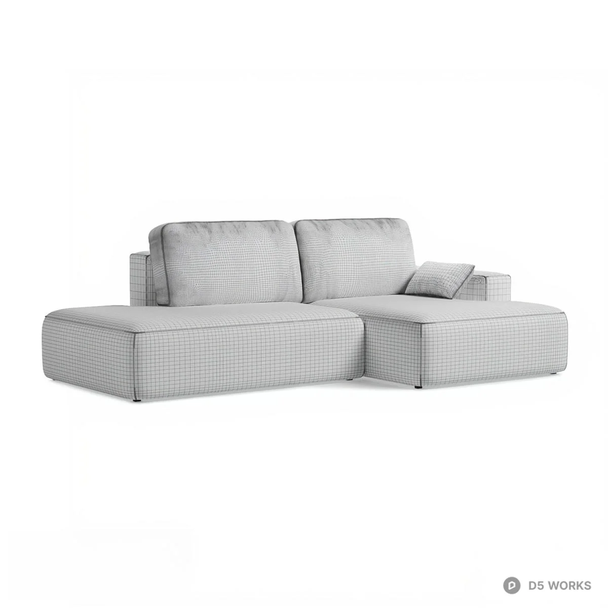 Modular Sectional Sofa 3d model thumbnail 3