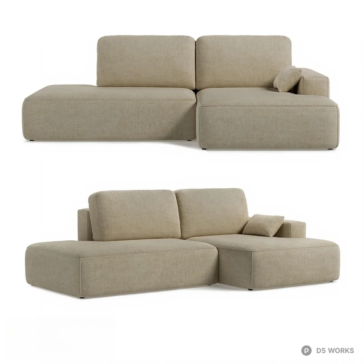 Modular Sectional Sofa 3d model - Image 1