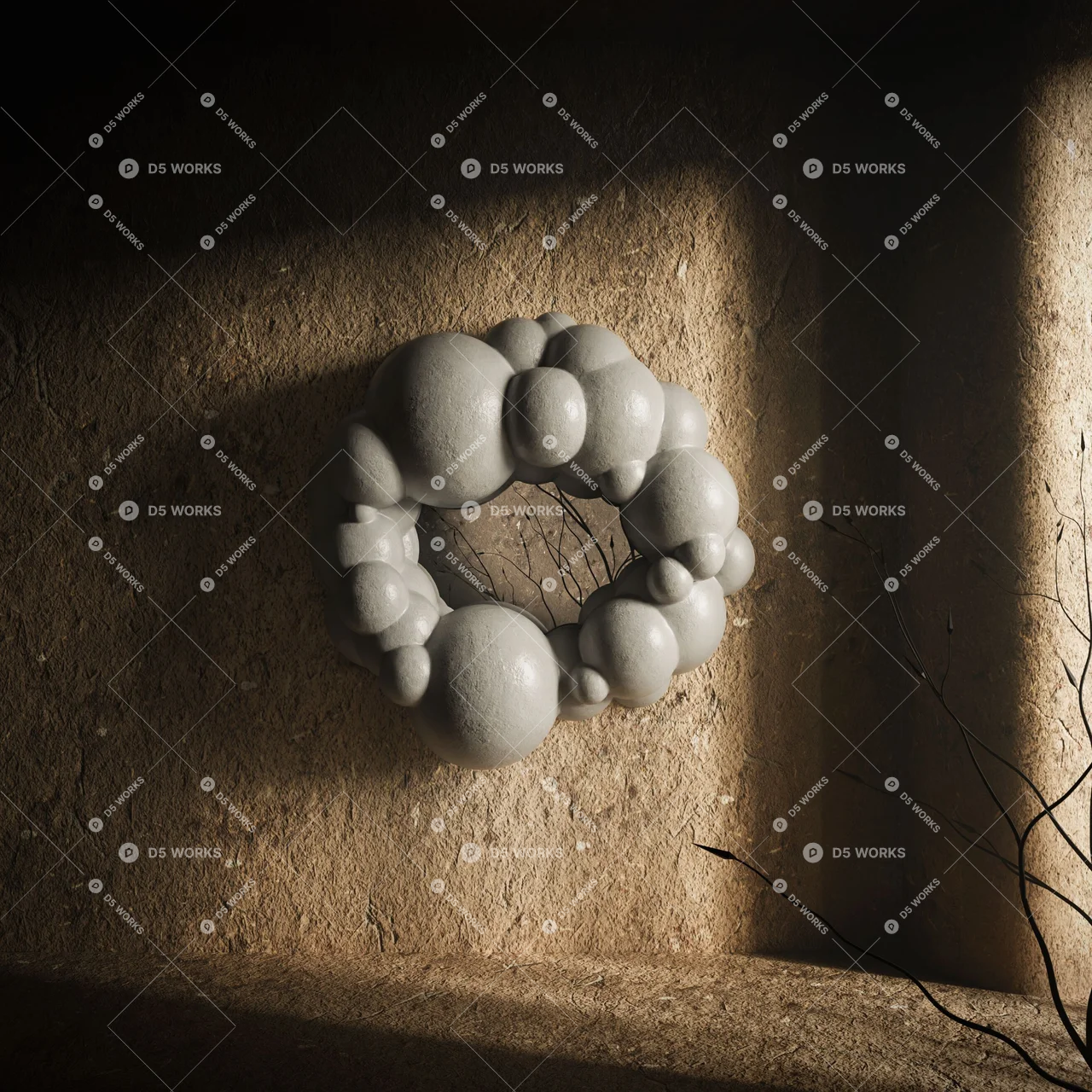 Contemporary Decorative Mirror 3d model thumbnail 2