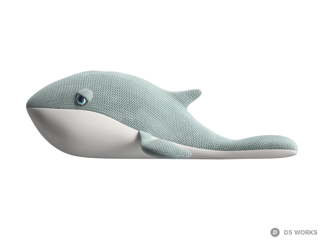 Whale Shaped Plush Toy 3d model thumbnail 2