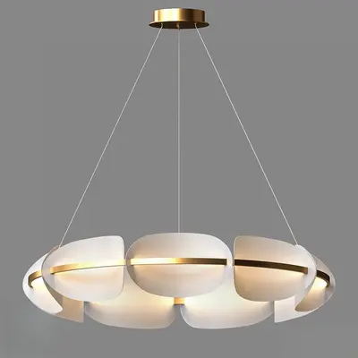 Modern Layered Disc Pendant Light 3d model