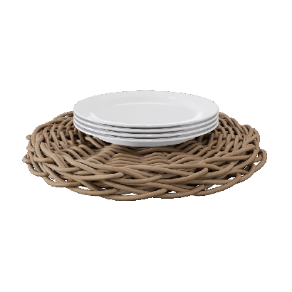 Tableware ceramic disc woven placemat 