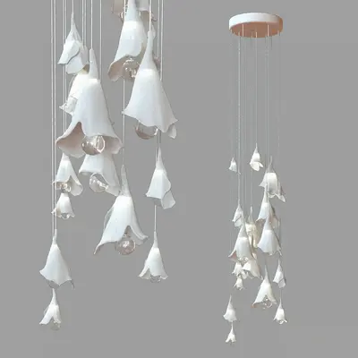 Ceramic Bell Pendant Light 3d model