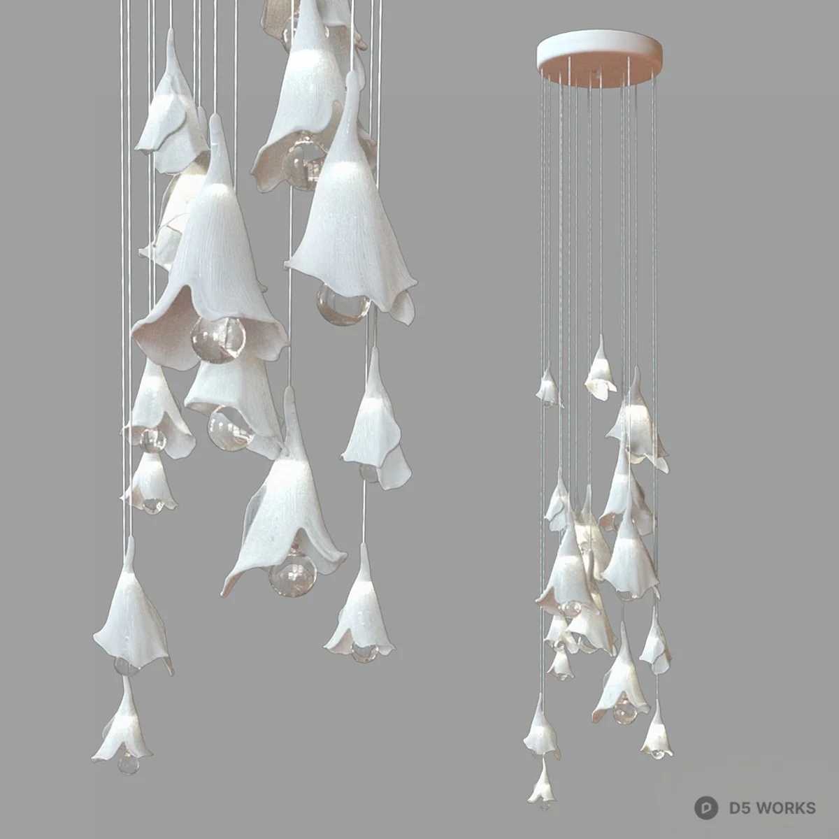 Ceramic Bell Pendant Light 3d model - Image 1