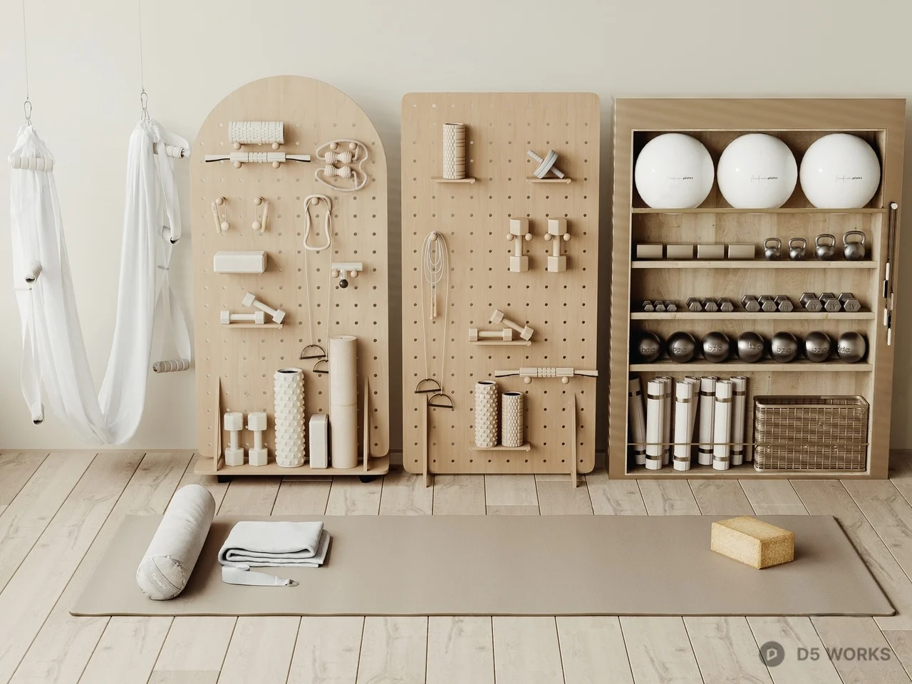 Minimalist Home Gym Space 3d model - Image 1