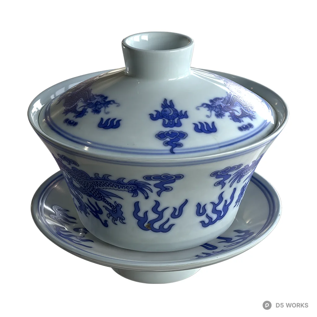 Ceramic Teacup 3d model - Image 1