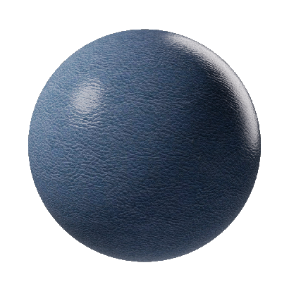 Cowhide Blue Small Grain Leather