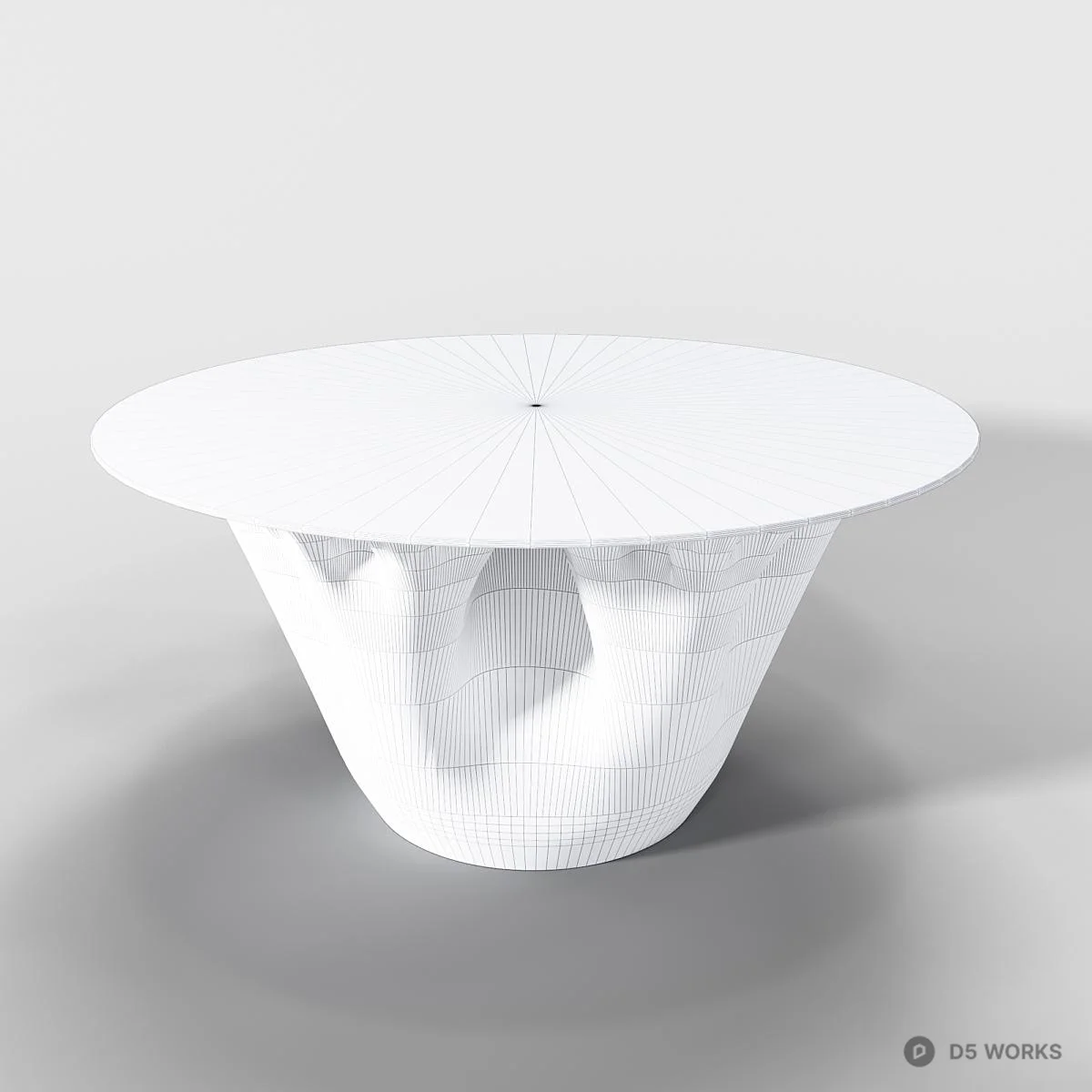 Red Textured Base Glass Top Coffee Table 3d model thumbnail 4