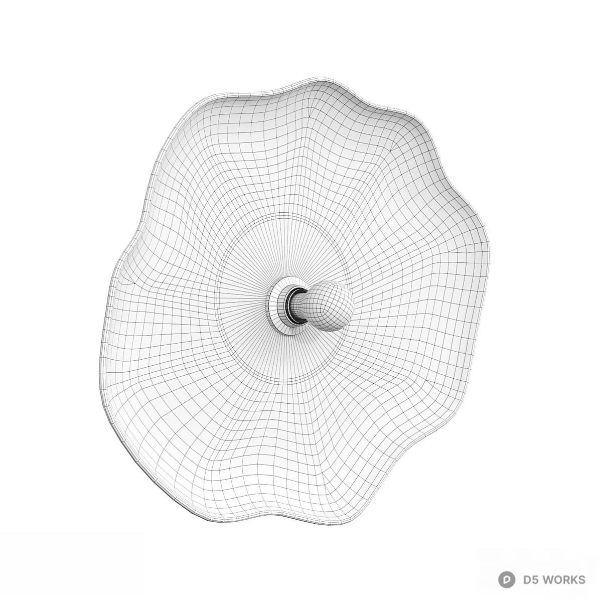 Petal Pattern Metal Wall Lamp 3d model thumbnail 3
