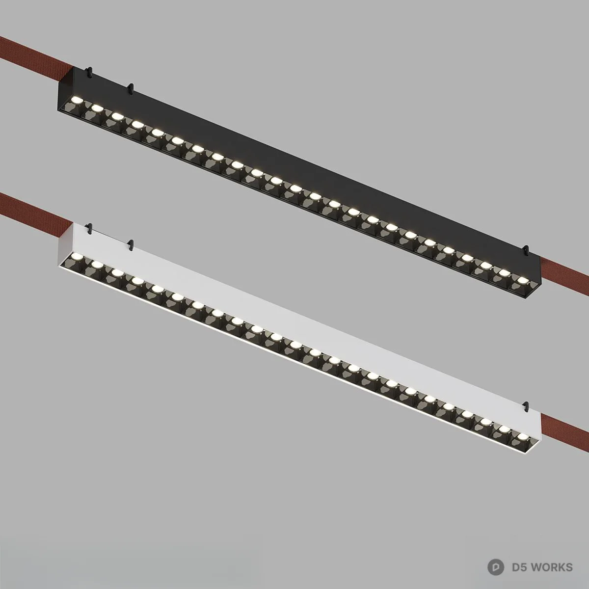 Linear LED Light Strip 3d model - Image 1