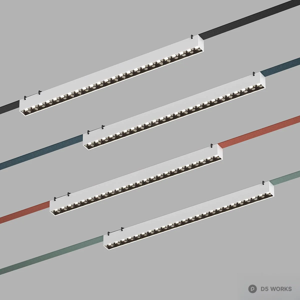 Linear LED Light Strip 3d model thumbnail 3
