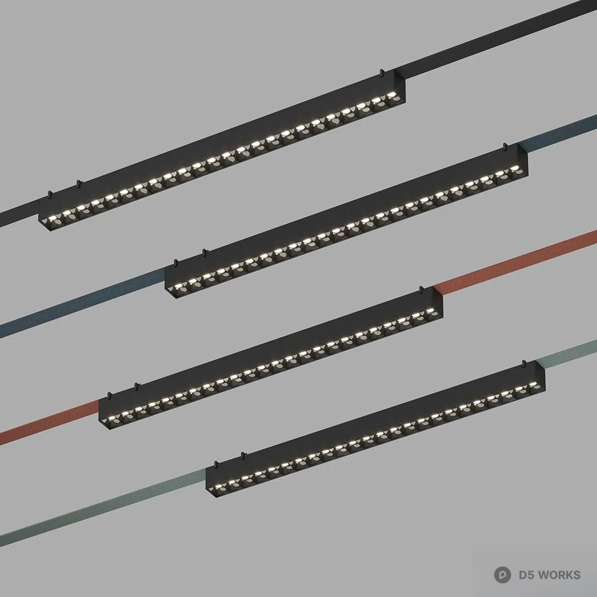 Linear LED Light Strip 3d model thumbnail 2