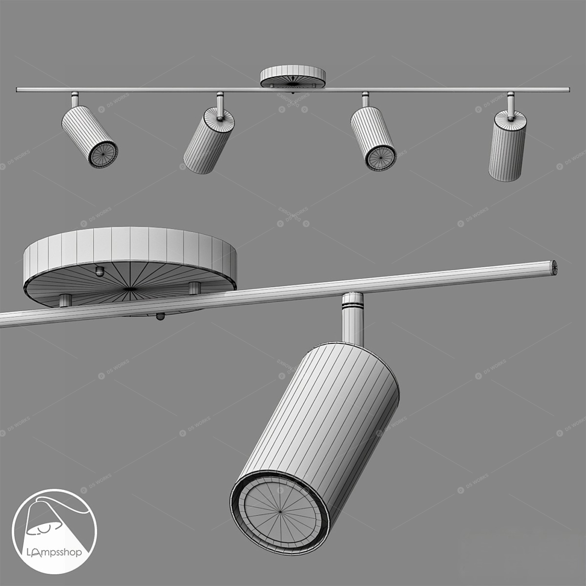 Flush Mount Lights 3D Models 2