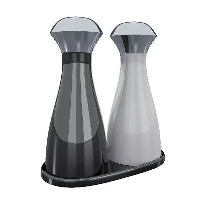 Condiments black and white color material bottle