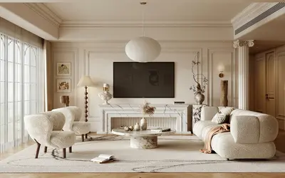 French Home Living Room 3d model