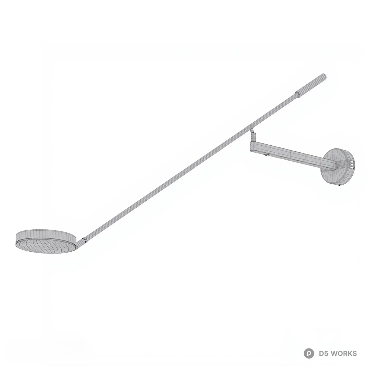 Adjustable Arm Wall Lamp 3d model thumbnail 6