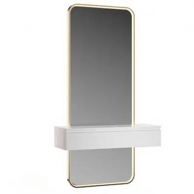 Minimalist Wall Mirror With Shelf 3d model