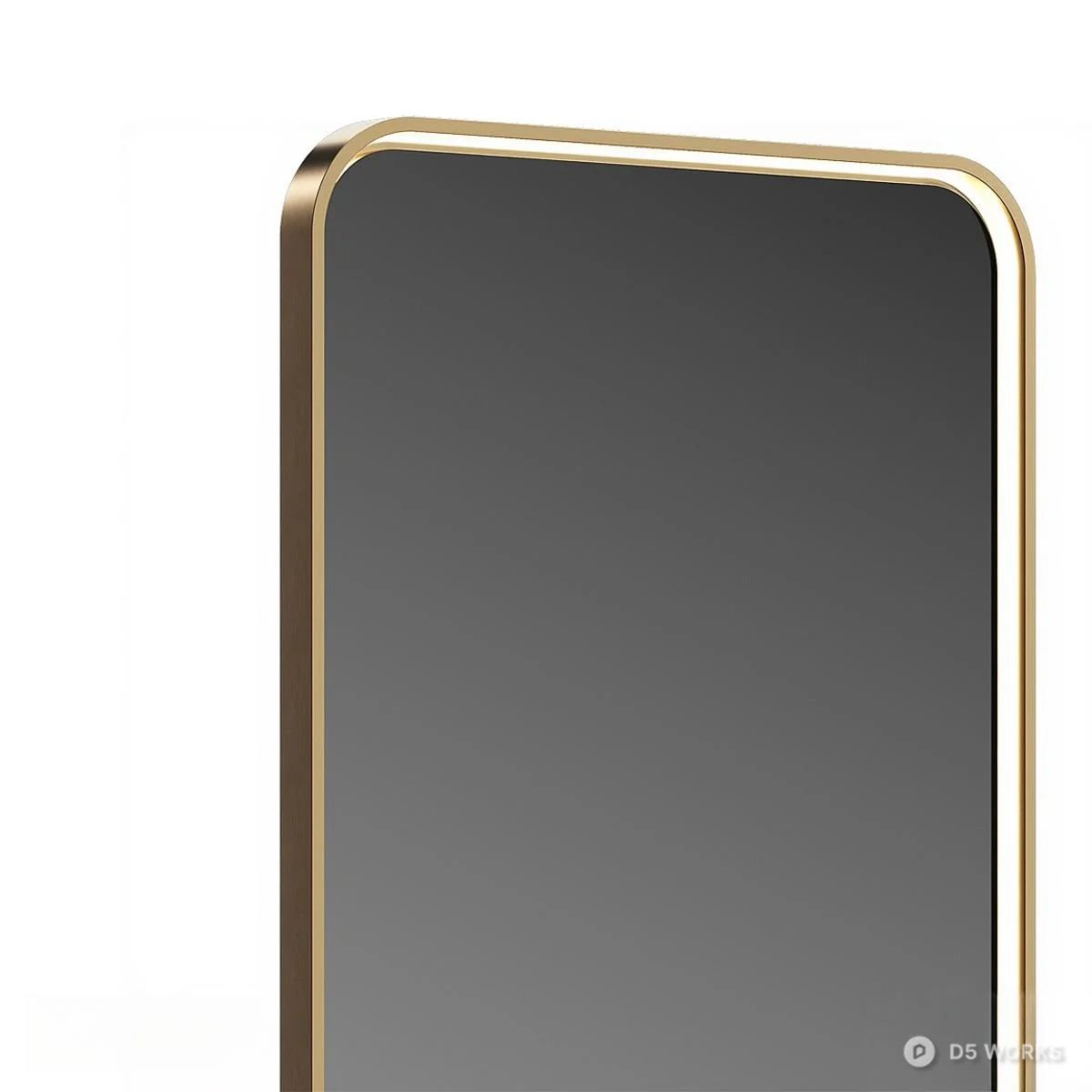 Minimalist Wall Mirror With Shelf 3d model thumbnail 3