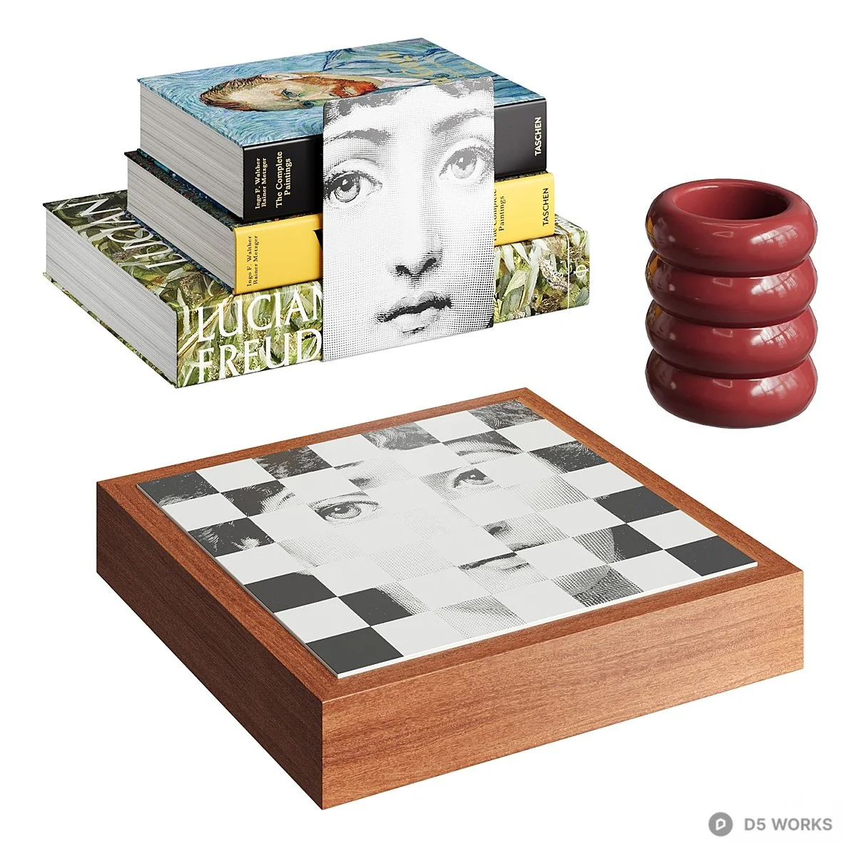 Minimalist Decorative Object Set 3d model thumbnail 4