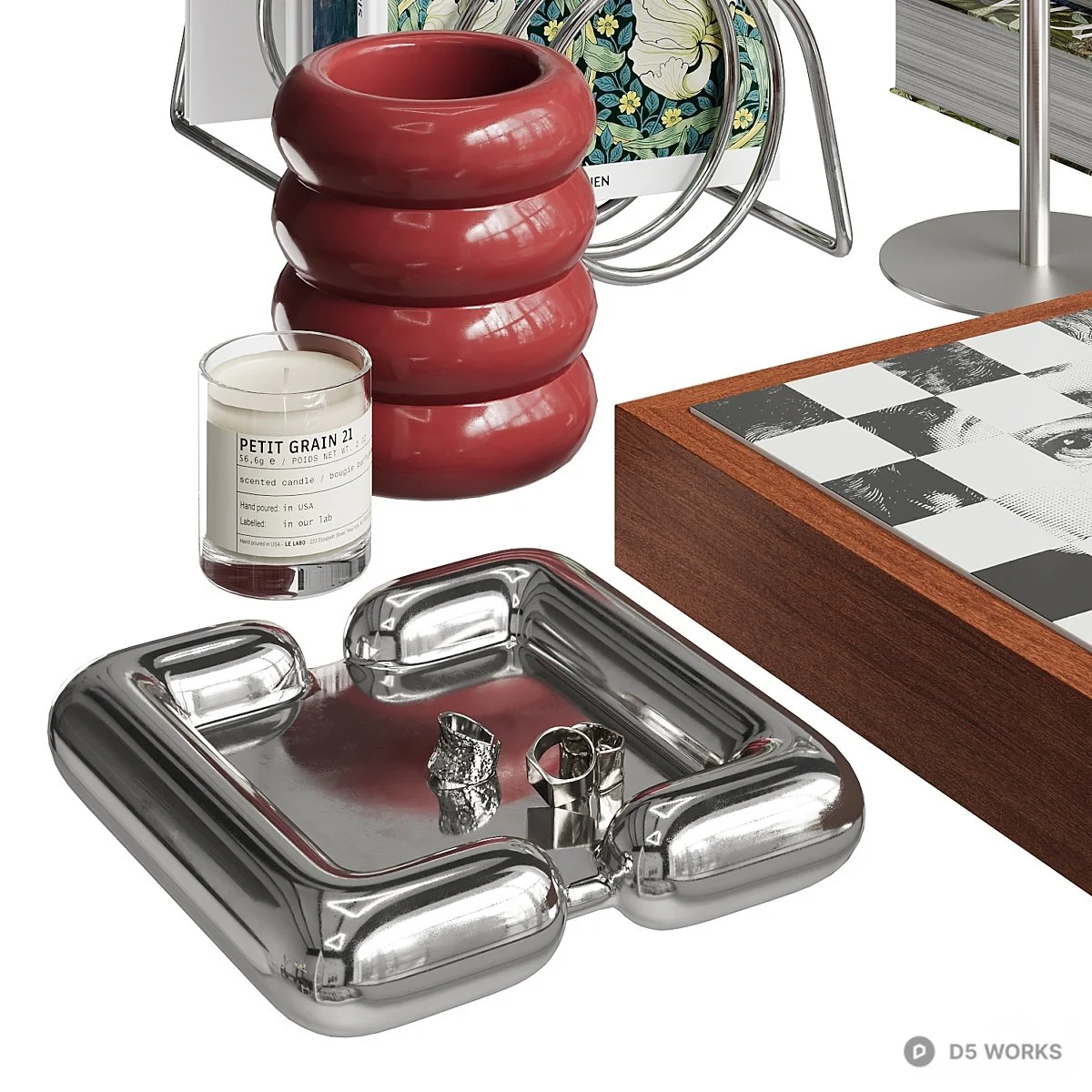 Minimalist Decorative Object Set 3d model thumbnail 3