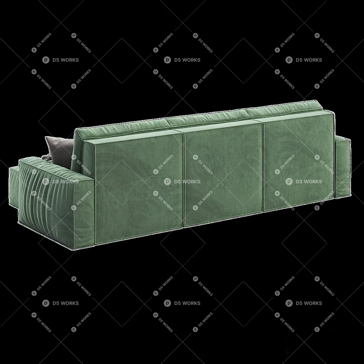 Three-seater Sofa 3d model thumbnail 4