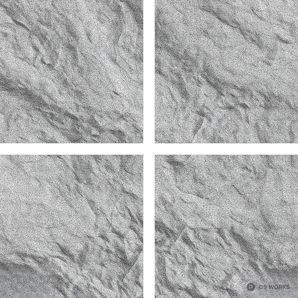Textured White Wall Panel 3d model thumbnail 4