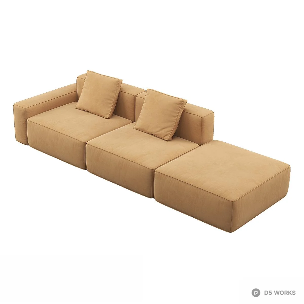 Modular Sectional Sofa 3d model thumbnail 2