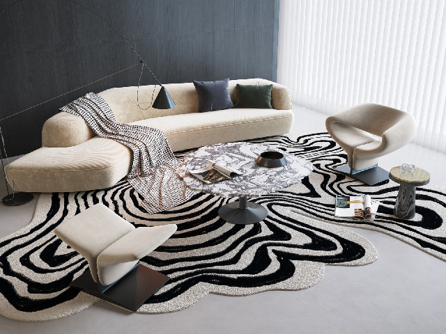 Modern Sofa & Side Table Set