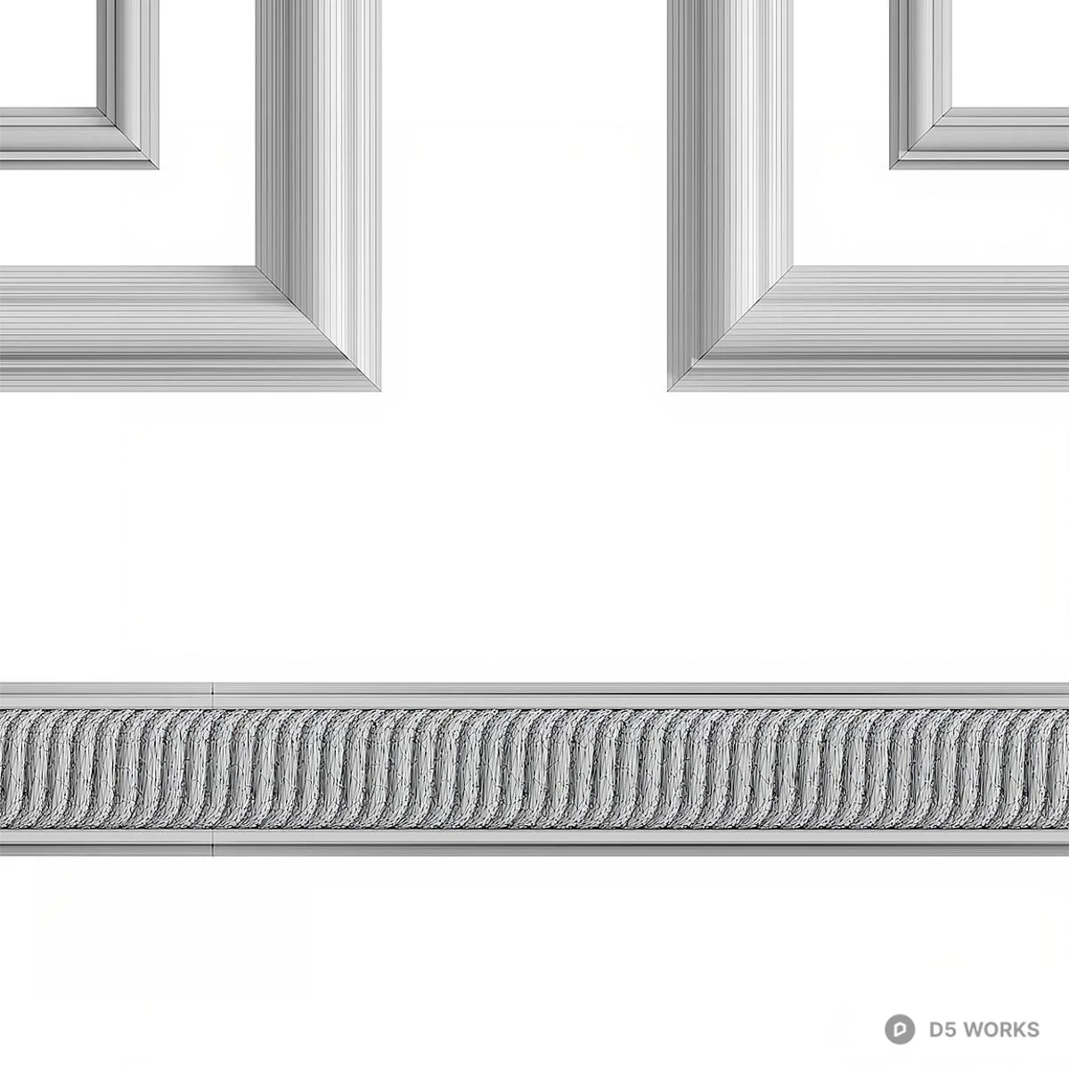 Classic Panel Molding 3d model thumbnail 2
