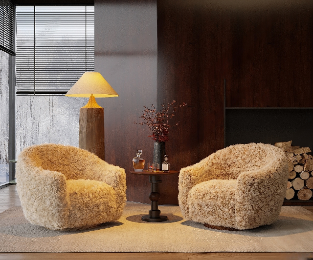 Mid-Century Modern Single Sofa