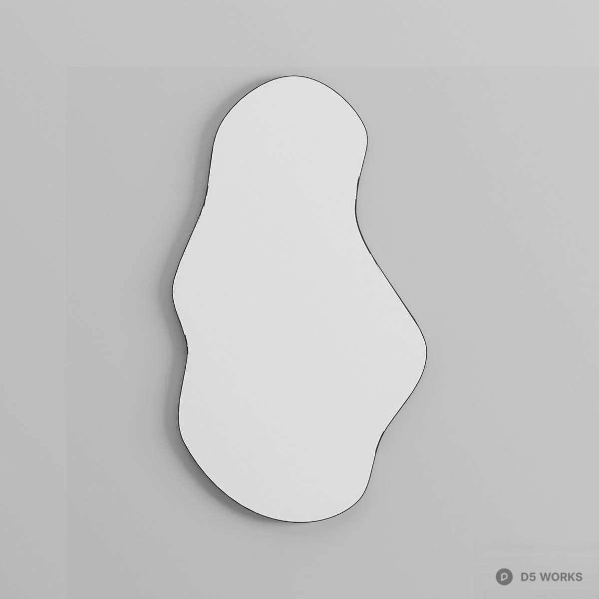 Organic Shape Mirror 3d model thumbnail 4