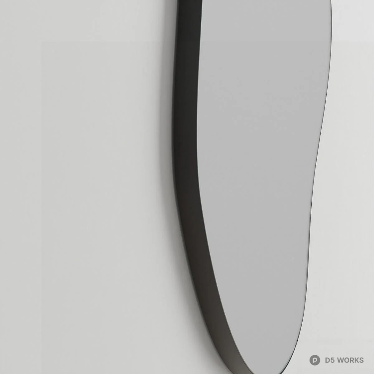Organic Shape Mirror 3d model thumbnail 3