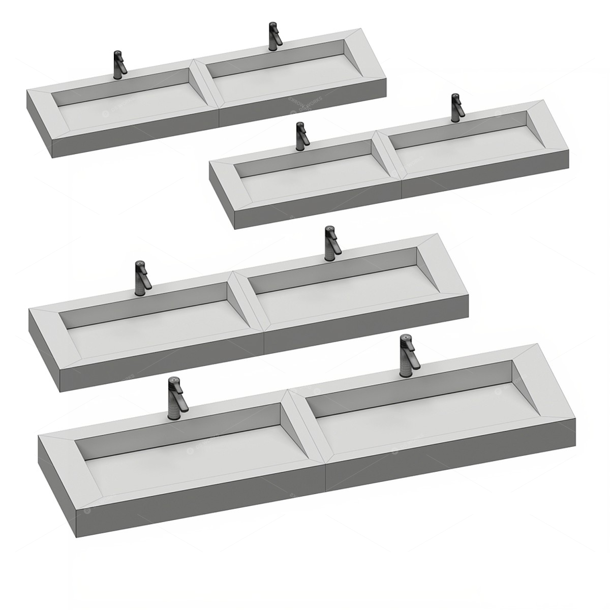 Wash Basins 3D Models 2