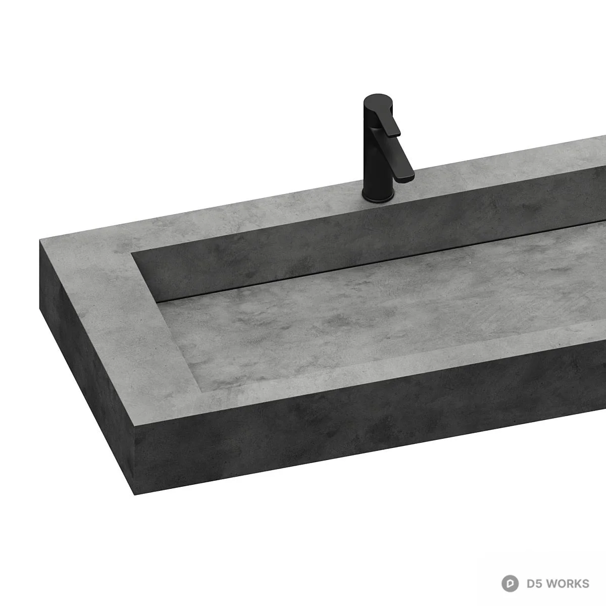 Dual Basin Vanity Sink 3d model thumbnail 3