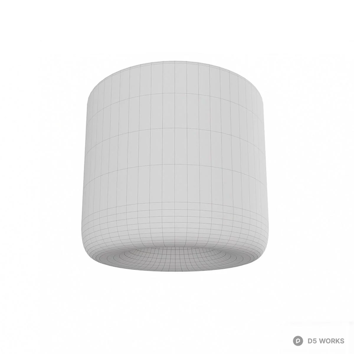 Matte Black Cylindrical Recessed Downlight 3d model thumbnail 3
