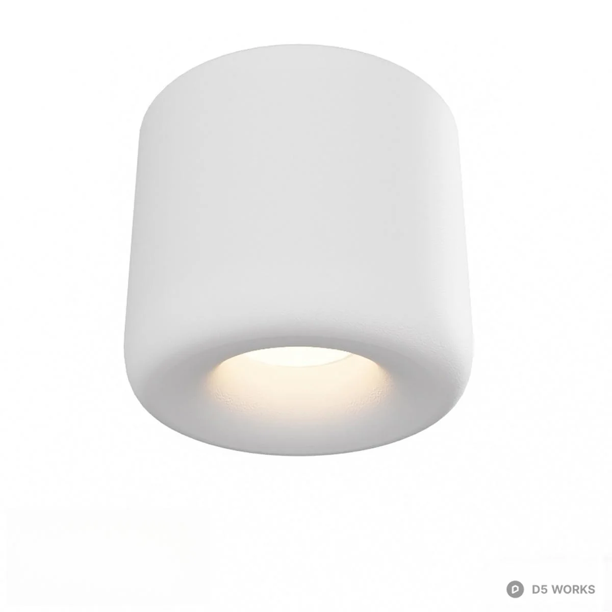 Matte Black Cylindrical Recessed Downlight 3d model thumbnail 2