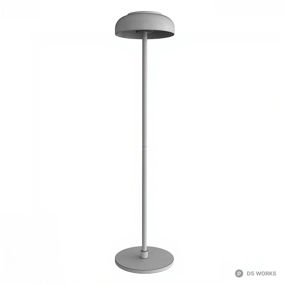 Minimalist Metal Floor Lamp 3d model thumbnail 3