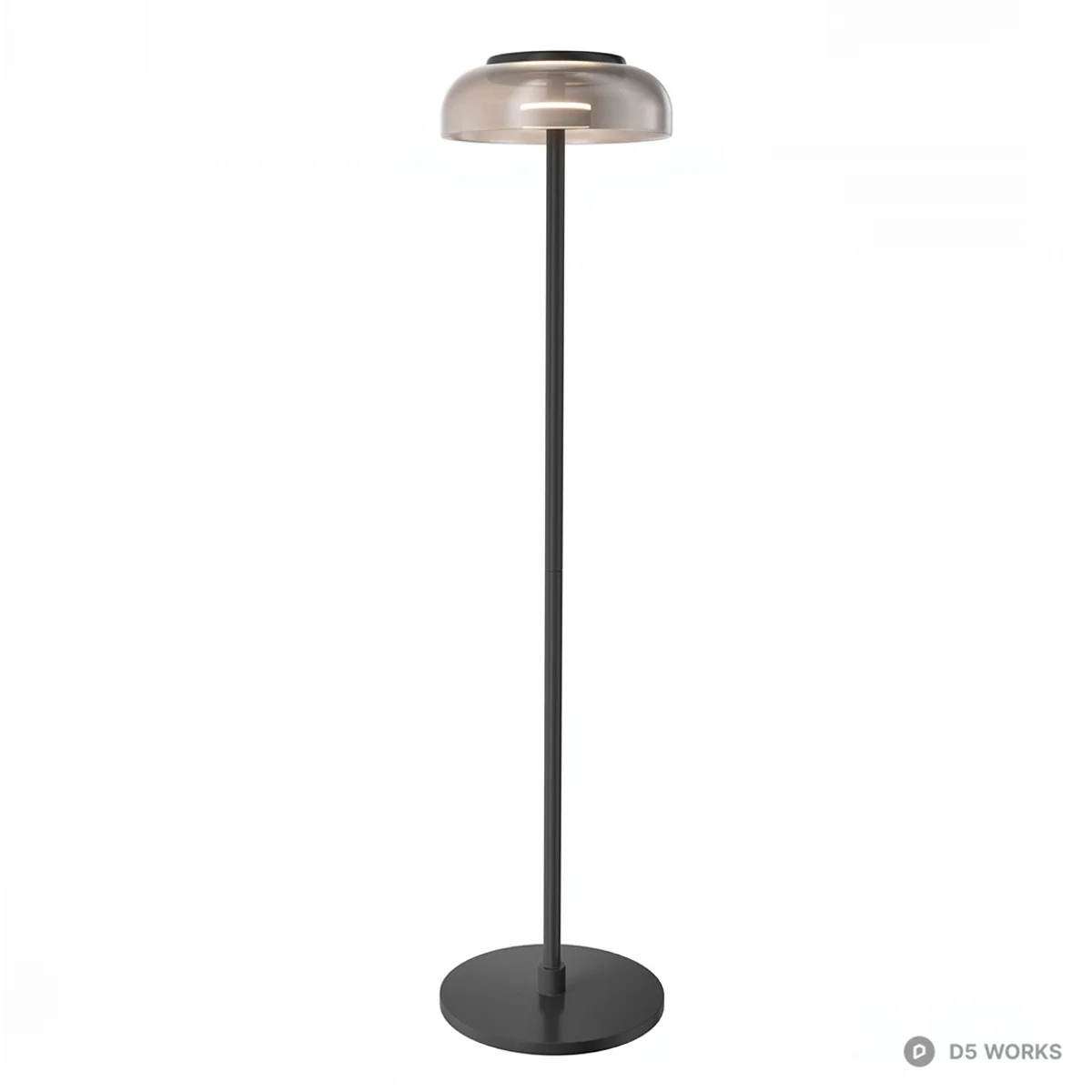 Minimalist Metal Floor Lamp 3d model thumbnail 2