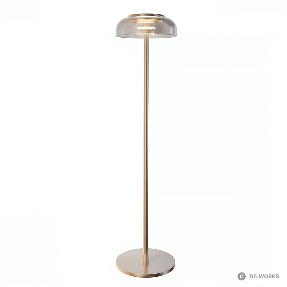 Minimalist Metal Floor Lamp 3d model - Image 1