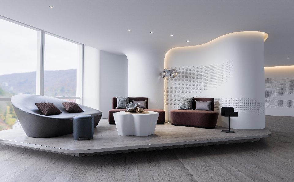 Modern Sofa & Side Table Set