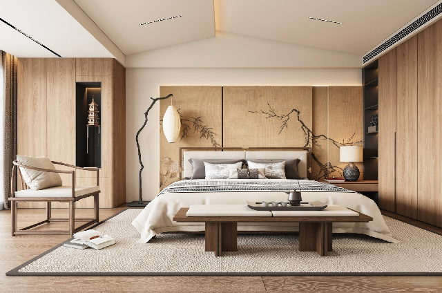 Neo-Chinese Wabi-Sabi Home Bedroom 
