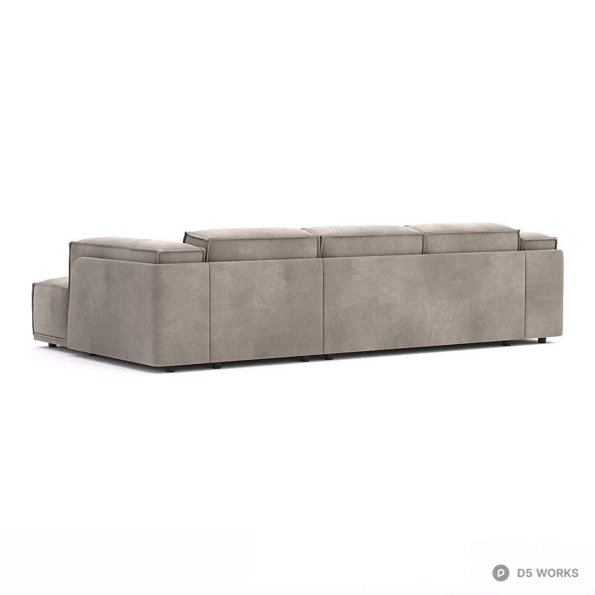 Modern Minimalist Sectional Sofa 3d model thumbnail 3